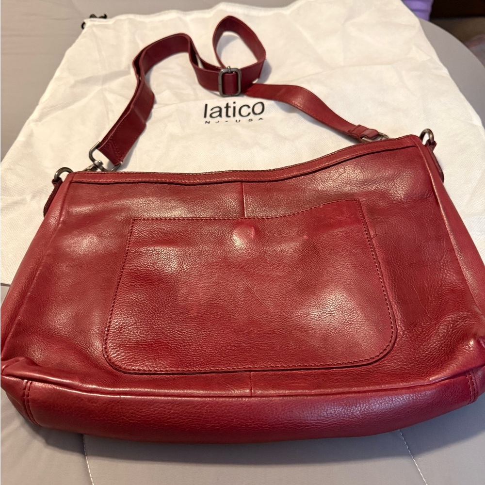 Latico Burgundy Leather Crossbody Bag